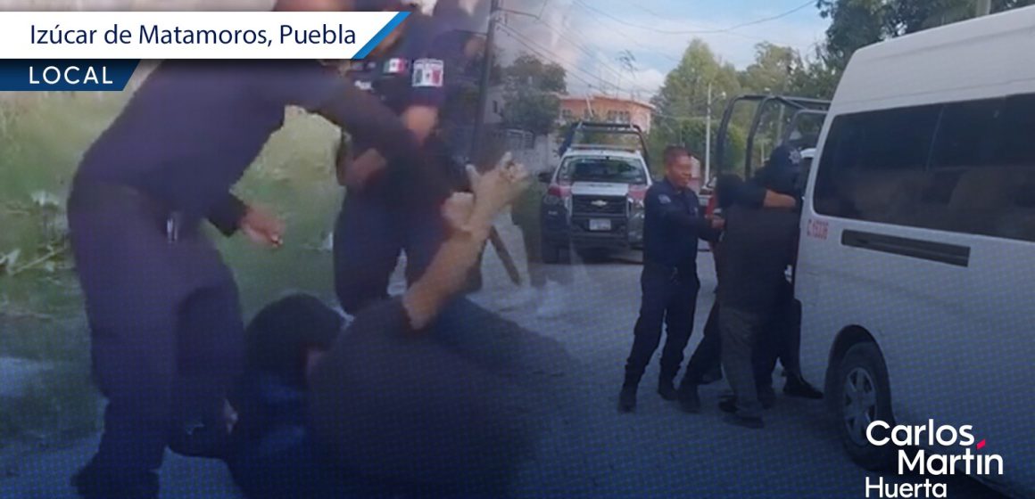 (VIDEO) Exhiben a policías de Izúcar de Matamoros por presunto abuso de autoridad
