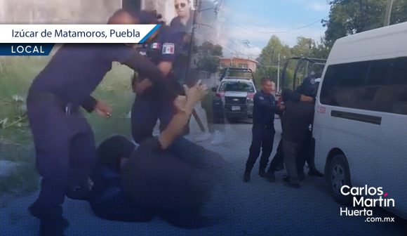 (VIDEO) Exhiben a policías de Izúcar de Matamoros por presunto abuso de autoridad