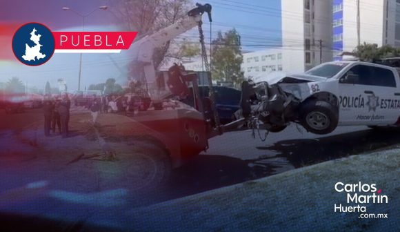 Choque patrulla - bulevar Forjadores Patrulla de la Policía Estatal choca en Bulevar Forjadores