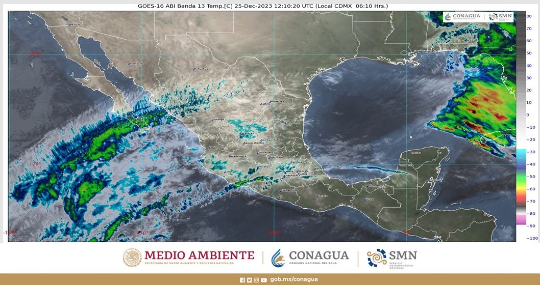 Navidad se pronostica con lluvias en seis estados y ambiente frío