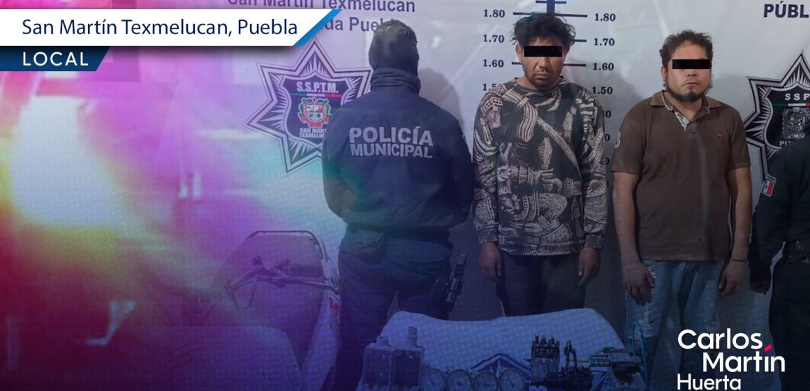 Detienen a dos hombres por robo en la “Unidad Deportiva Bicentenario” en Texmelucan
