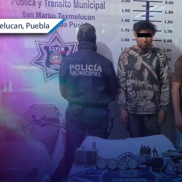 Detienen a dos hombres por robo en la “Unidad Deportiva Bicentenario” en Texmelucan