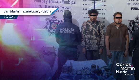 Detienen a dos hombres por robo en la “Unidad Deportiva Bicentenario” en Texmelucan