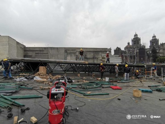 Inician renovación de techumbre del Templo Mayor