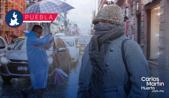Alerta por frente frío 13 en Puebla: Temperaturas de 2°C y lluvias intensas