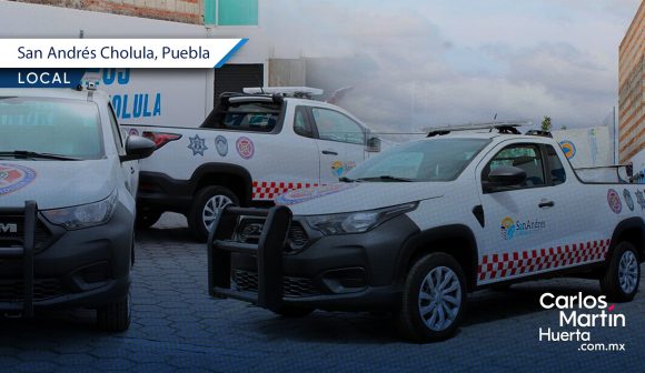 Mejoran equipamiento de Protección Civil de San Andrés Cholula; entregan camionetas