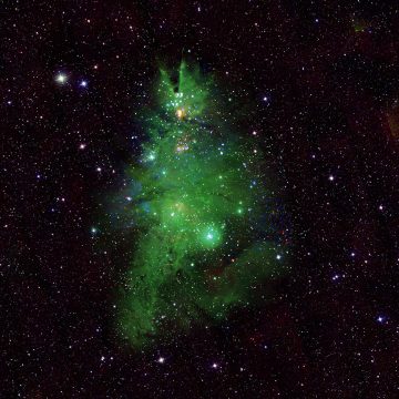 NASA capta estrellas con apariencia de árbol de navidad