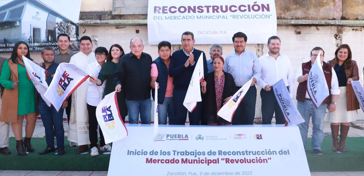 Gobierno de Puebla inicia reconstrucción del Mercado Municipal de Zacatlán