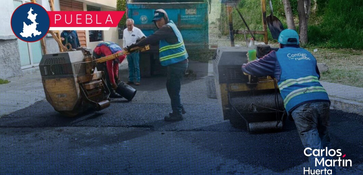 Tapan más de 2 mil 100 baches en una semana en Puebla