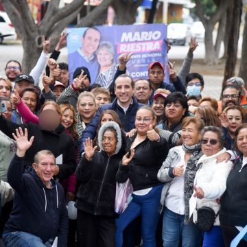 Mario Riestra recorre la junta auxiliar Ignacio Zaragoza