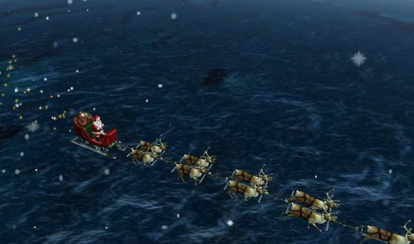 Santa Claus comenzó su ruta para repartir regalos, informa el Pentágono