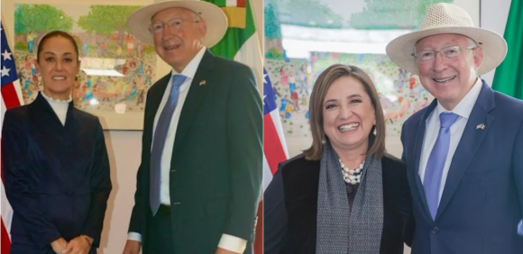 sx Ken Salazar se reúne con Claudia Sheinbaum y Xóchitl Gálvez