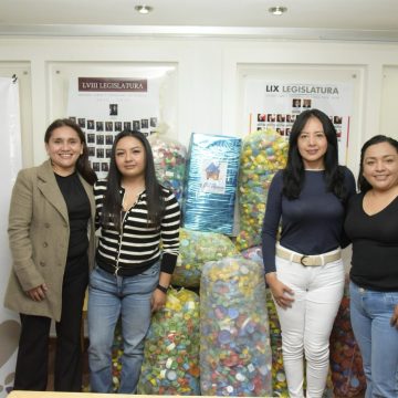 Voluntariado del Congreso continúa la colecta de tapitas para apoyar a niñas y niños con cáncer