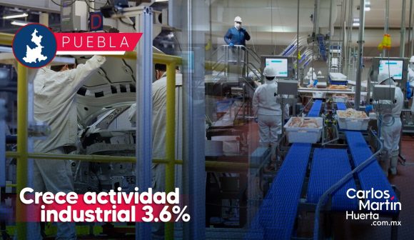 Actividad industrial - Puebla Crece 3.6% actividad industrial en Puebla: INEGI