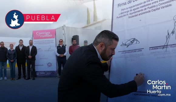 Agua de Puebla y Ayuntamiento de Puebla firman convenio para regular descargas residuales del Rastro Municipal