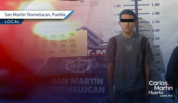 Detienen a presunto distribuidor de droga en Texmelucan