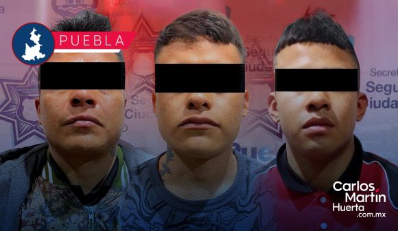 Detienen a tres sujetos con 165 dosis de droga y una escopeta en Mercado Independencia