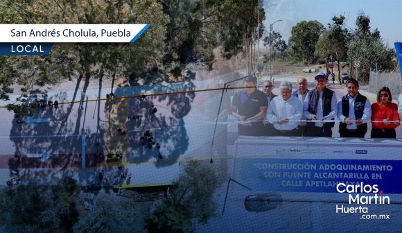 Entregan adoquinamiento con puente alcantarilla en Cacalotepec