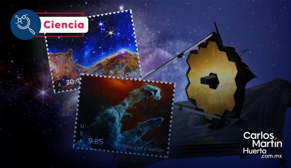 Imágenes captadas por el telescopio James Webb se convierten en estampillas