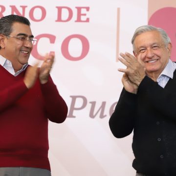 Refrendan AMLO y Sergio Salomón trabajo conjunto para consolidar la 4T en Puebla