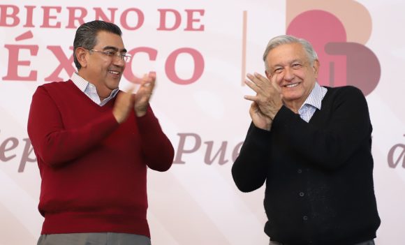 Refrendan AMLO y Sergio Salomón trabajo conjunto para consolidar la 4T en Puebla