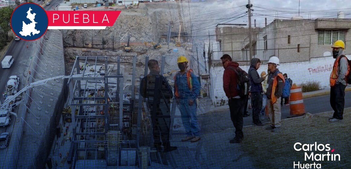 Por falta de pago, trabajadores de la nueva sede del Congreso bloquean Calzada Zaragoza