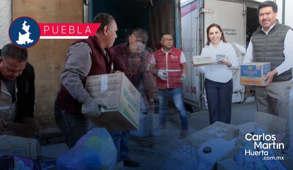Víveres Guerrero - Gaby Bonilla Sale de Puebla último convoy con víveres para Guerrero