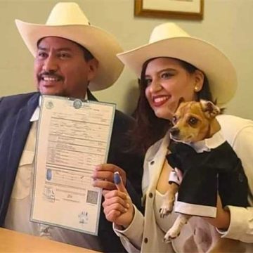Rodrigo, perrito sonorense testigo en la boda de sus dueños