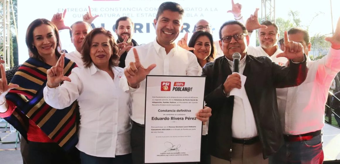 Lalo Rivera candidato oficial de PSI a la gubernatura de Puebla
