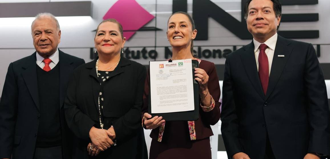 Claudia Sheinbaum se registra ante el INE como candidata a la Presidencia de México