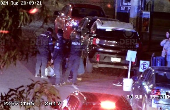 Lo rescatan del tráfico vehicular en Puebla