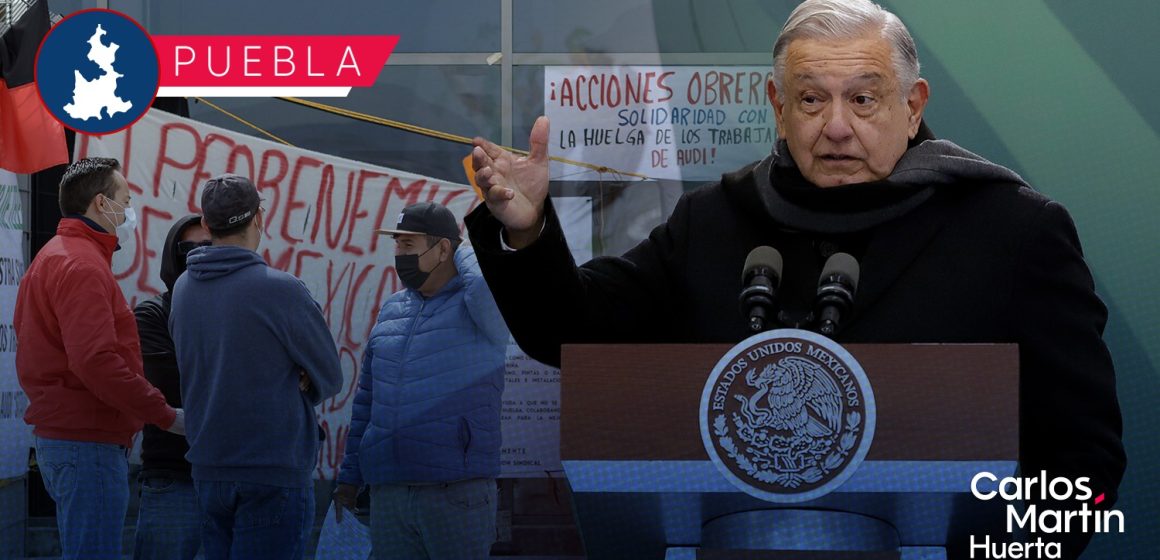 AMLO celebra el fin de la huelga en Audi