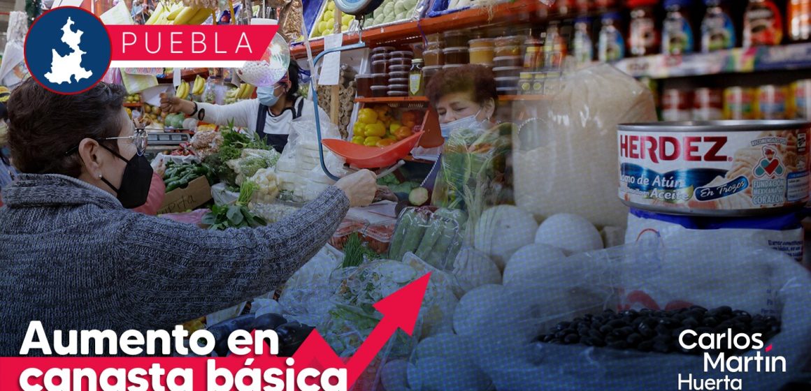 Canasta básica en Puebla con ligero aumento en febrero