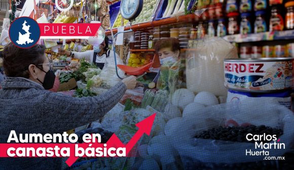 Canasta básica en Puebla con ligero aumento en febrero