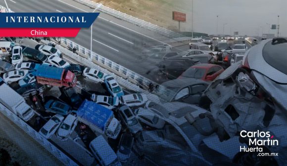 (VIDEO) Carambola de más de 100 autos se registró en autopista congelada de China