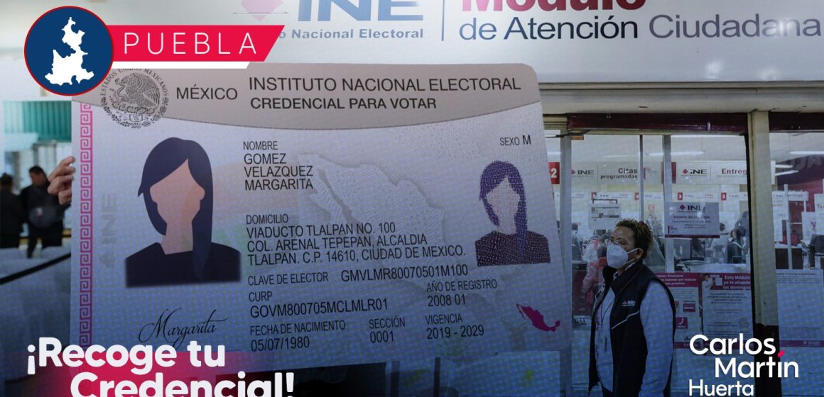INE llama a los poblanos recoger su credencial para votar