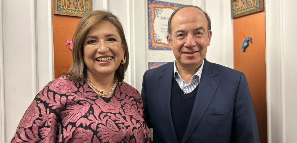 Xóchitl Gálvez y Felipe Calderón se reúnen en España