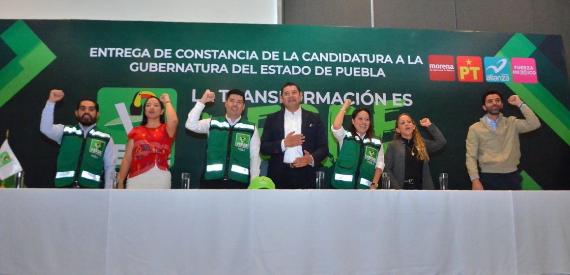 Es oficial, Alejandro Armenta es el candidato del PVEM y el PT a la gubernatura de Puebla