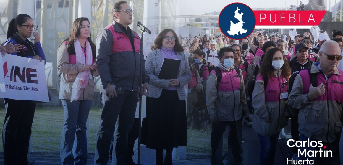 INE da banderazo de salida a supervisores y capacitadores en Puebla
