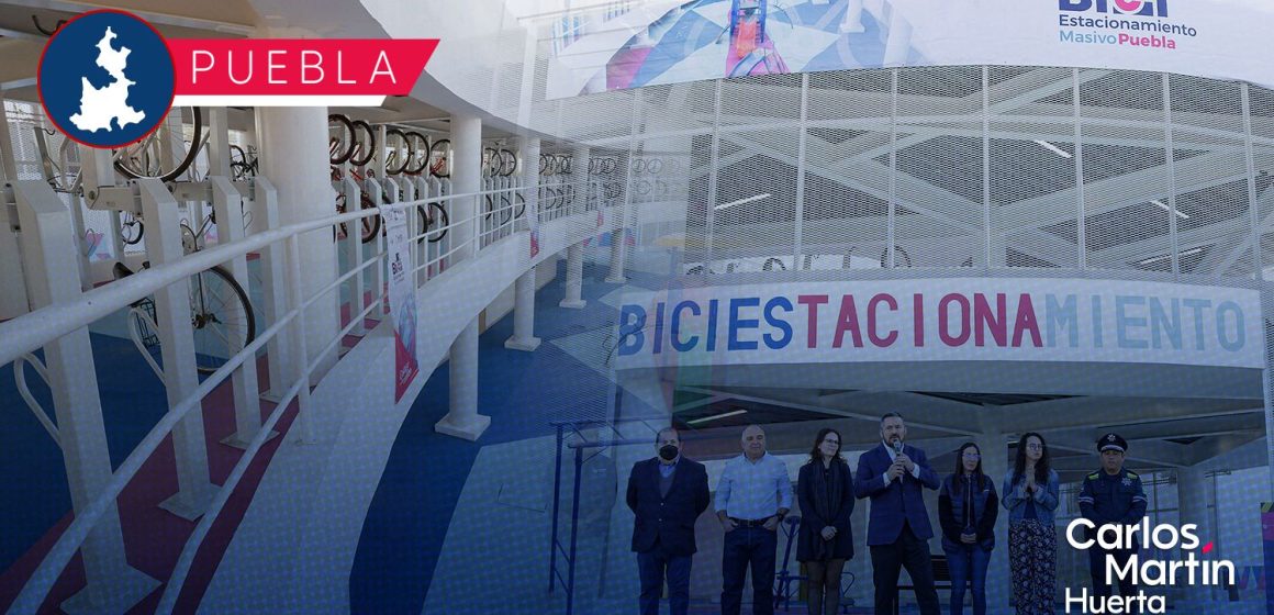 Inauguran el primer Bici Estacionamiento Masivo de Puebla; será gratuito
