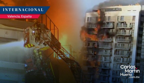 (VIDEO) Incendio consume edificio de 14 pisos en Valencia