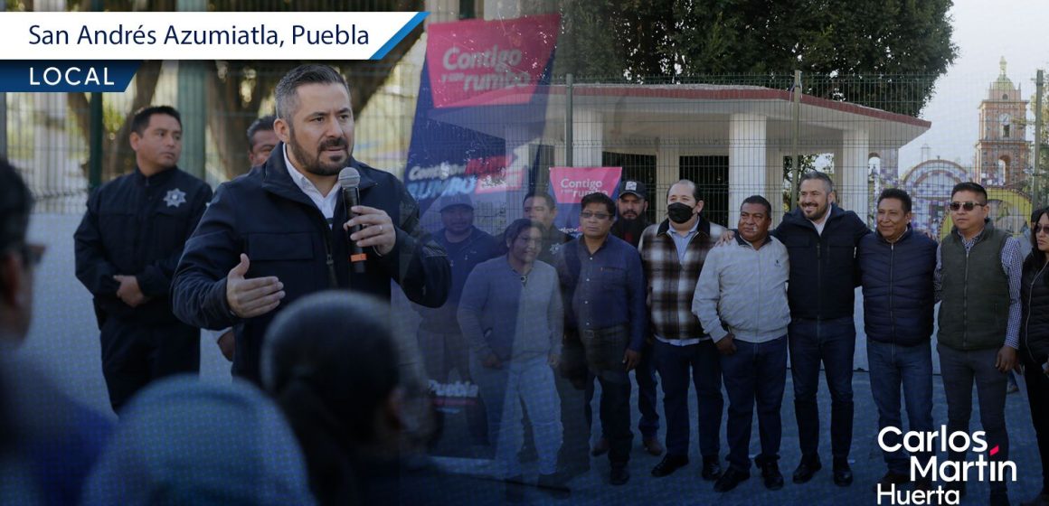 Inician obras de rehabilitación del Parque de San Andrés Azumiatla