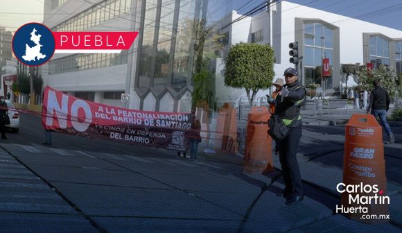 Manifestación Barrio de Santiago Vecinos de Santiago rechazan proyecto de peatonalización y parquímetros