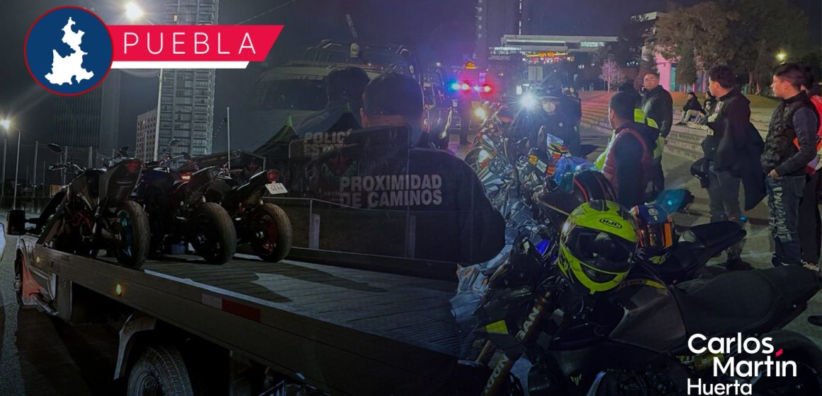 Sanciona SSP a motociclistas por arrancones en la Atlixcáyotl