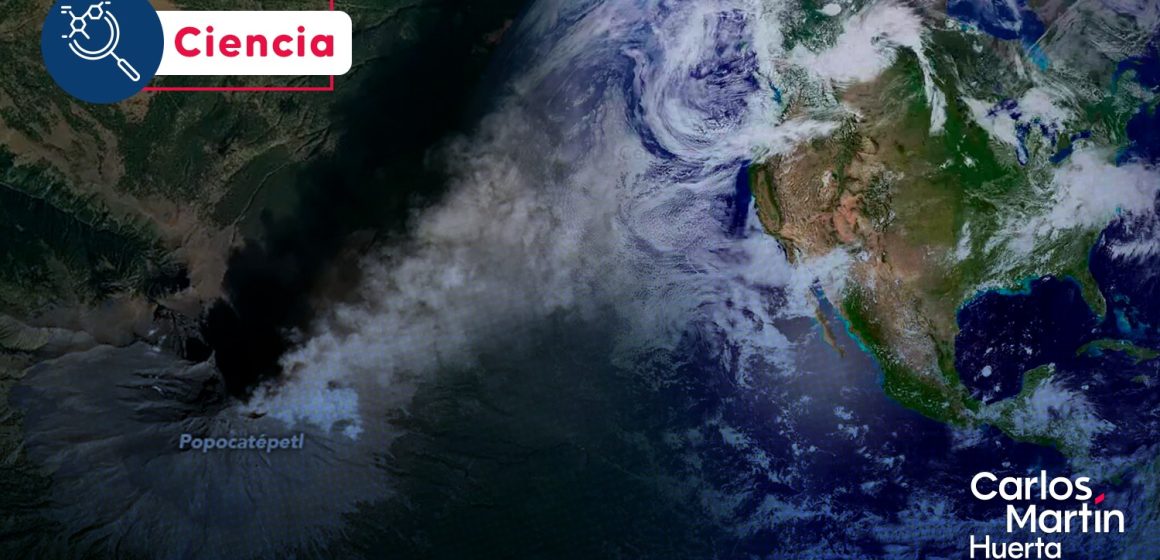 NASA revela imagen desde el espacio de la actividad del Popocatépetl