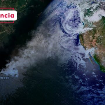 NASA revela imagen desde el espacio de la actividad del Popocatépetl