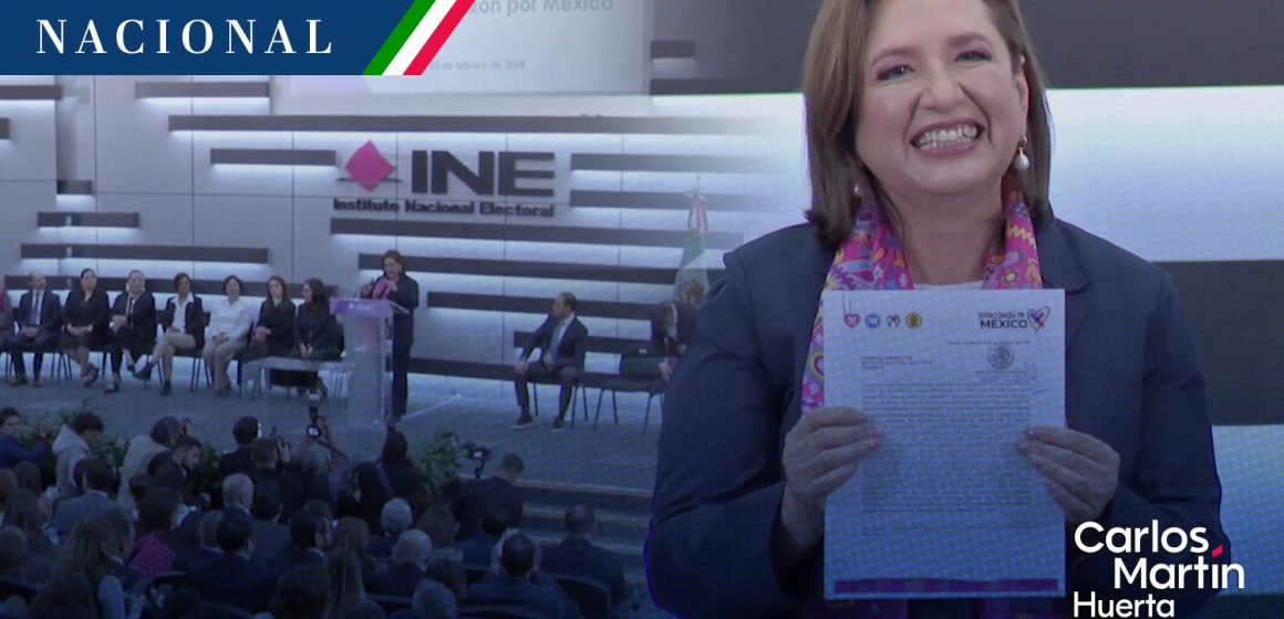 Xóchitl Gálvez registra su candidatura a la presidencia ante el INE