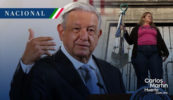 AMLO - Ceci Flores - pala de mando “Que me la deje aquí”, responde AMLO a Ceci Flores, quien busca entregarle una ‘pala de mando’