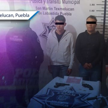 Con armas y droga, detienen a tres hombres en Texmelucan
