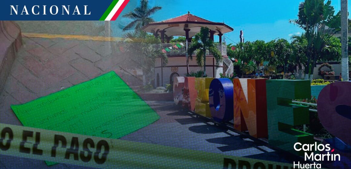 Arrojan cuerpos desmembrados frente a Palacio Municipal de Cazones, Veracruz